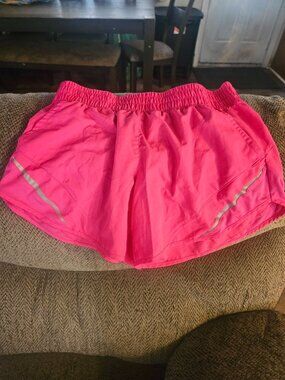 Bright Pink Athletic Running Shorts – Lightweight with Reflective Detail
